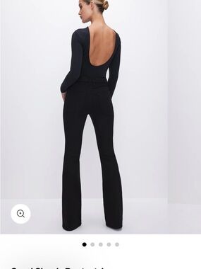 Good American Good Classic High-Rise Bootcut Black Jeans for Women 6/28